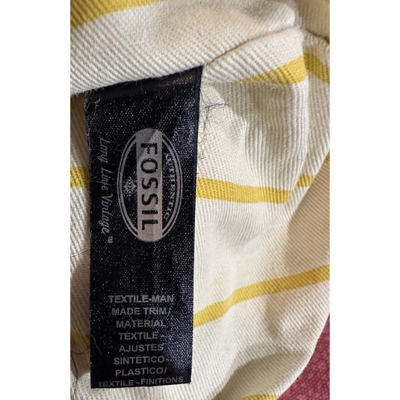 Fossil Lena Canvas Pink Orange Large Double Handles Tote Bag Overnight Carry All - Picture 14 of 16